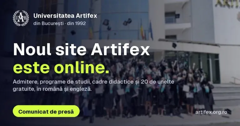 Universitatea ARTIFEX din București face un nou pas spre viitor: lansarea noului website oficial marchează o etapă importantă în procesul de modernizare și transformare digitală Universitatea ARTIFEX din București – noul website oficial este online